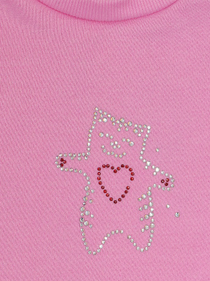 Платье "Базовый ассортимент" с котиком - Размер 68 - Цвет розовый - Картинка #4